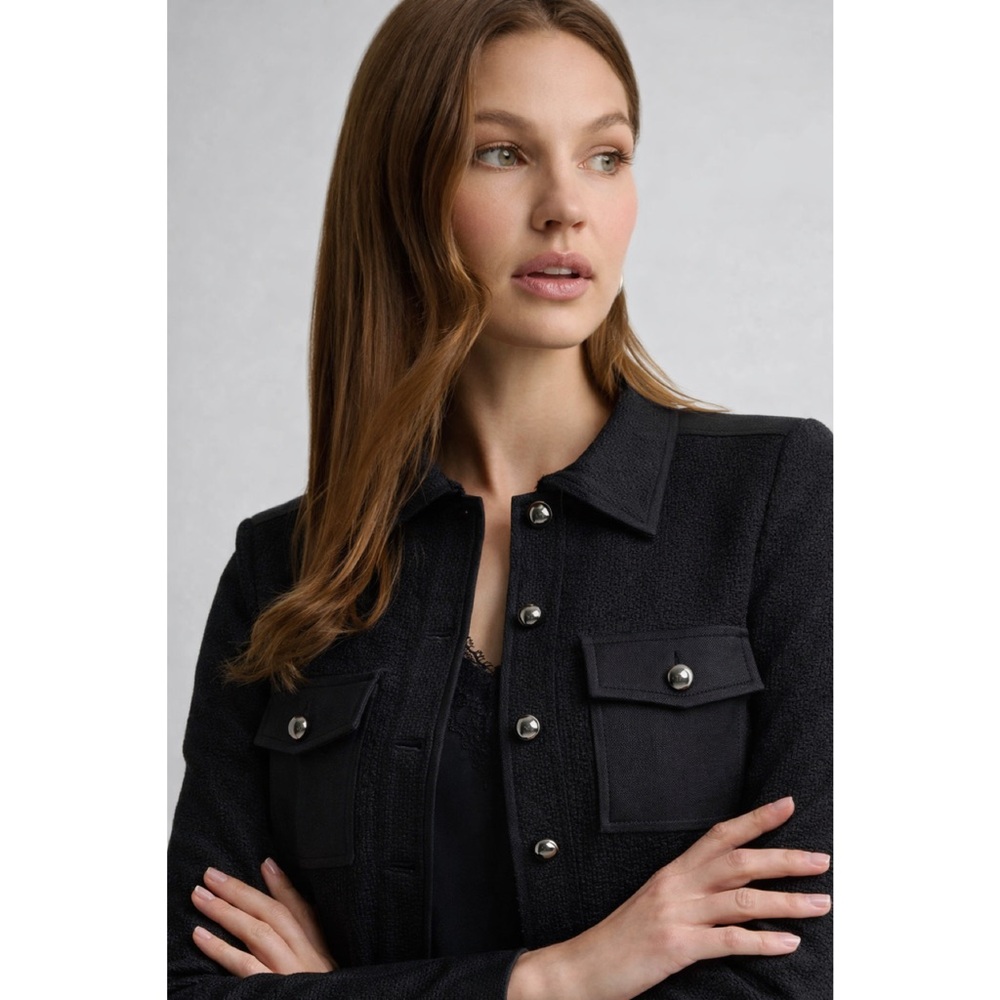 St. John Collection | Black Bouclé Knit Jacket ~ US 4 - Picture 2 of 10
